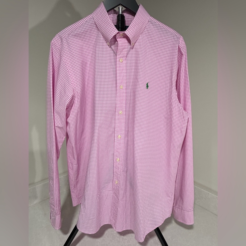 Ralph Lauren Pink Gingham Button Down Shirt
